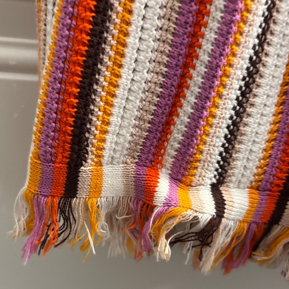 ME+EM Multicolor Striped Knit Maxi Dress - White, Pink, Orange, Yellow, Purple - Picture 4 of 5